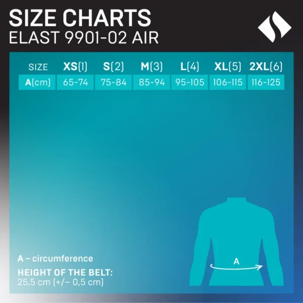 Tonus Elast medicinski pooperativni pas iz zračnega, trpežnega materiala, s plastičnimi vložki, 9901 AIR